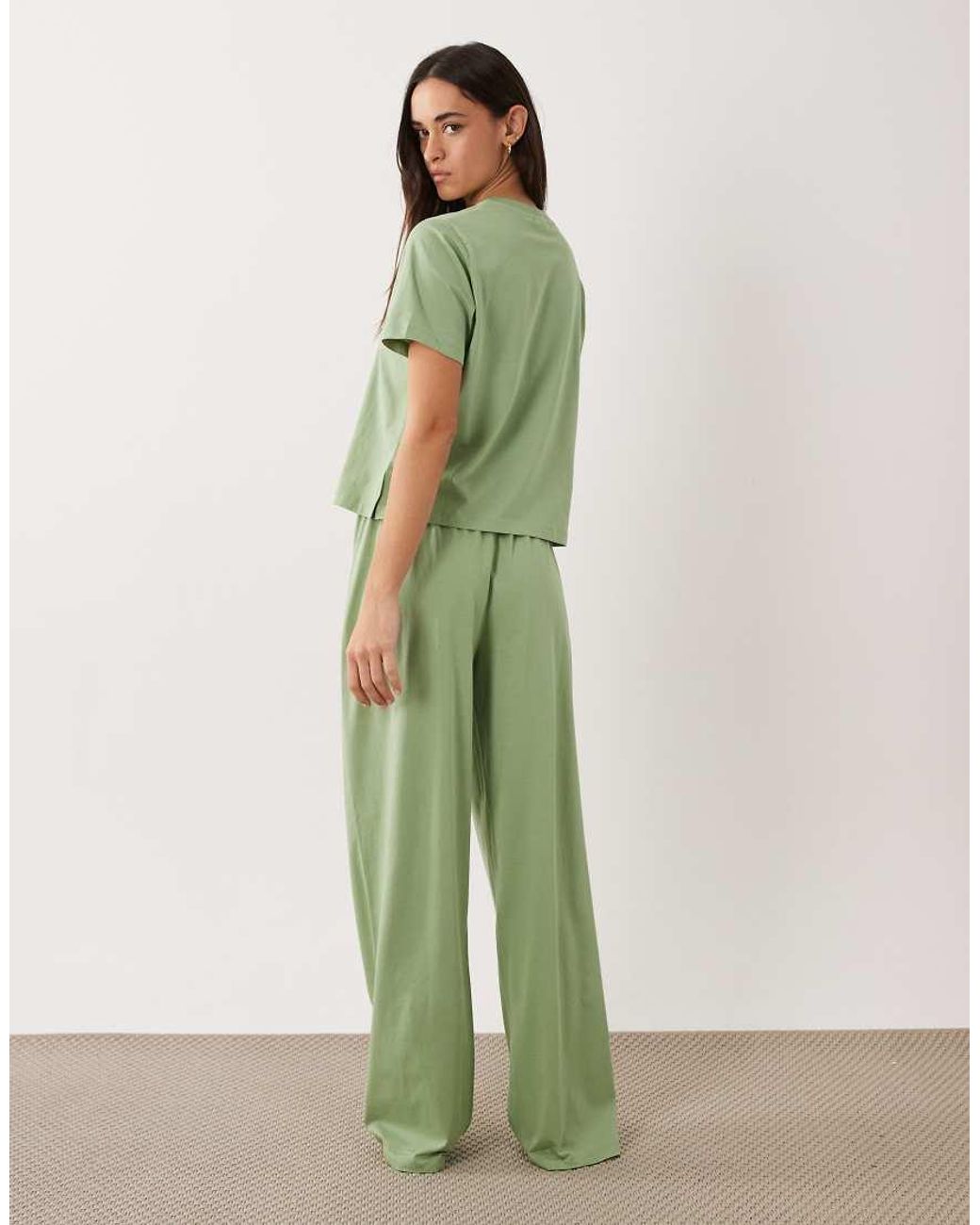 ASOS Green Mix & Match Cotton Pyjama Trouser