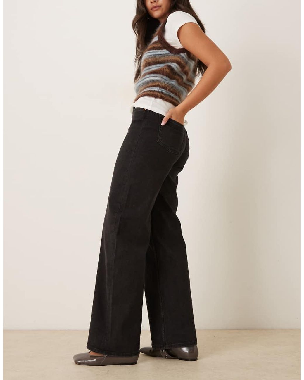 JJXX Red Tokyo High Waisted Wide Leg Jeans