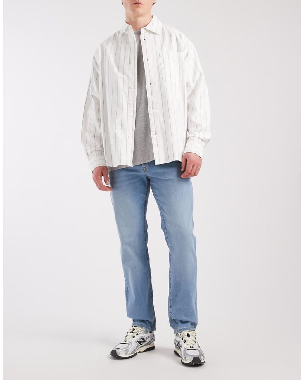 Jack & Jones White Clark Regular Fit Jeans for men