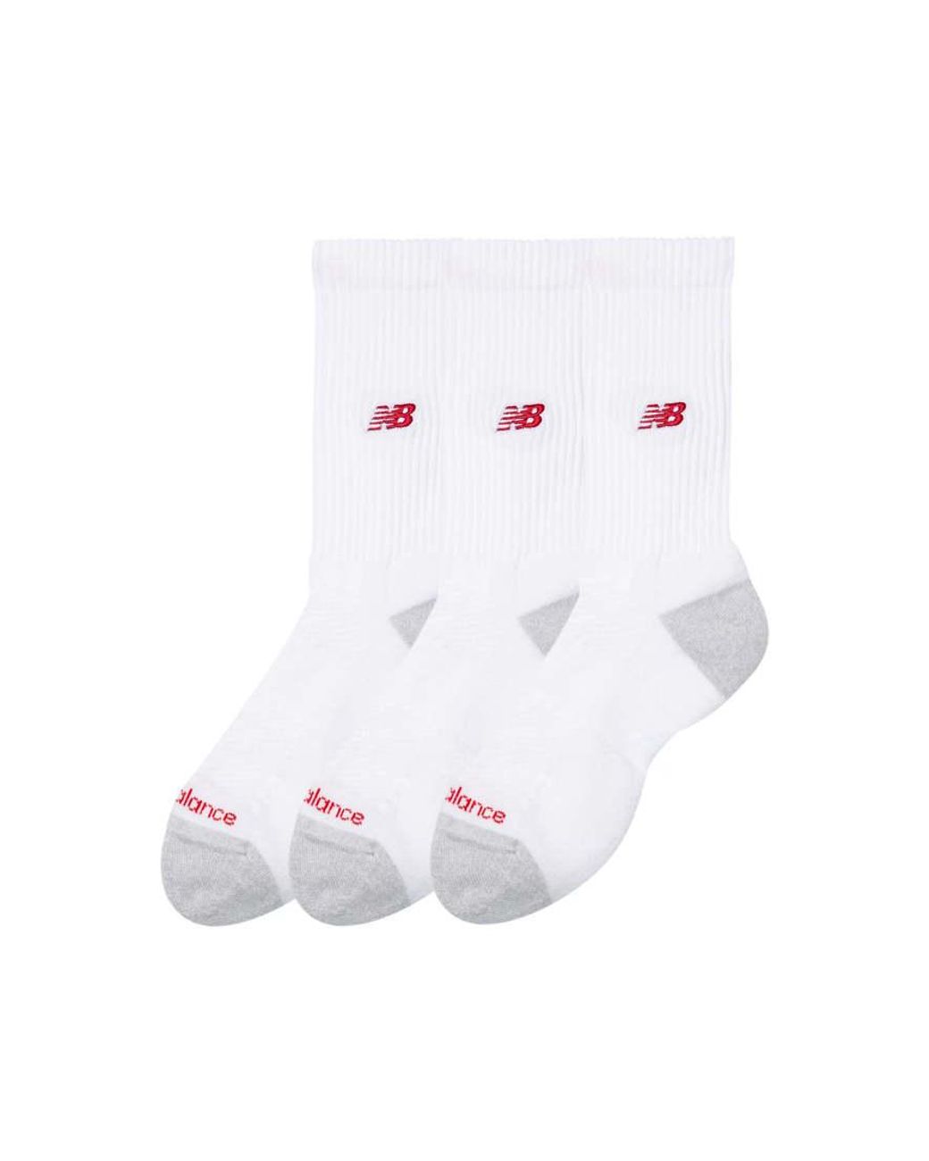 New Balance White Active Premium Crew 3 Pack