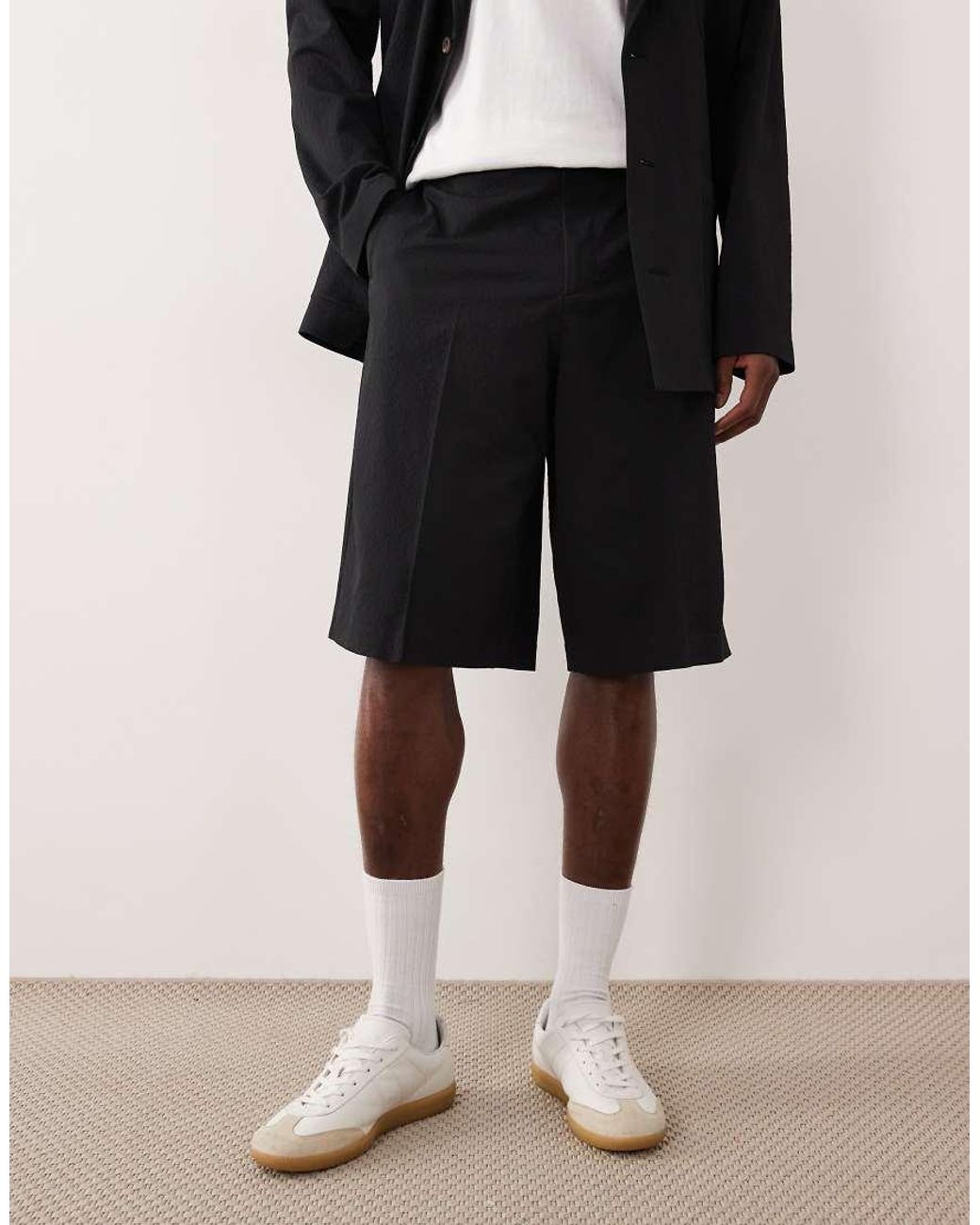 ASOS Natural Smart Co-ords Oversized Bermuda Shorts for men