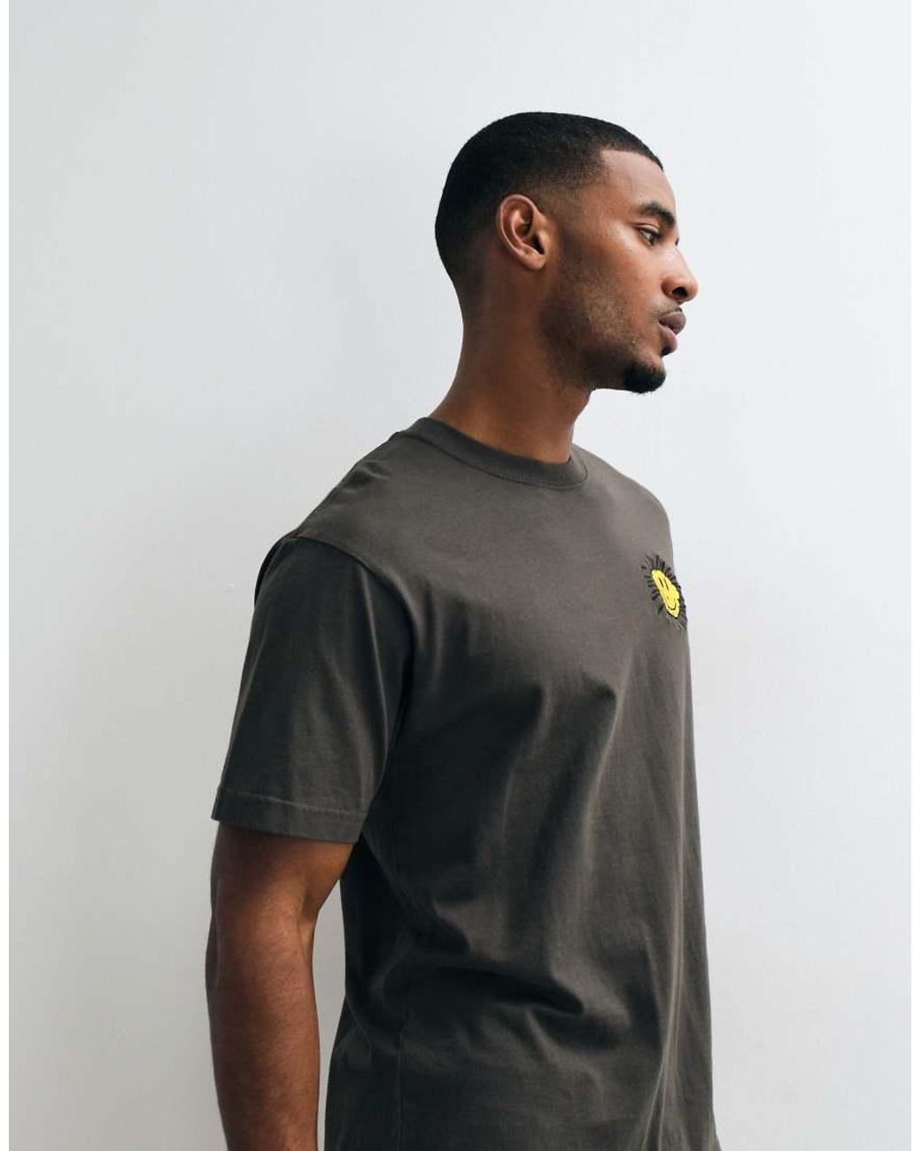 Vans Black Checkerboard Behaviour Short Sleeve T-Shirt for men