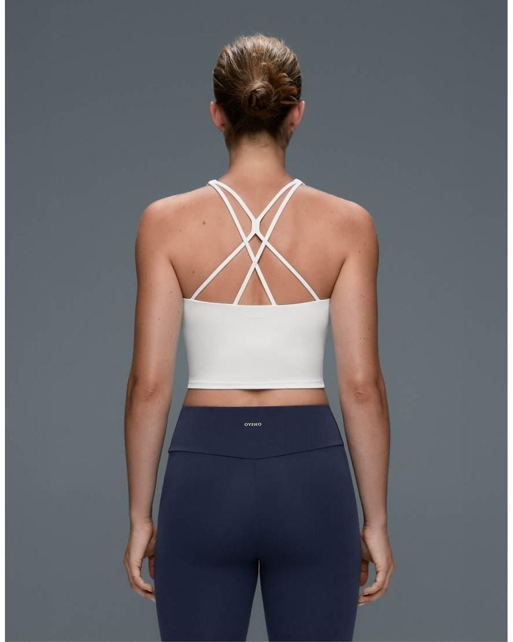 Oysho Blue Comfortlux Strap Tank Top With Cups