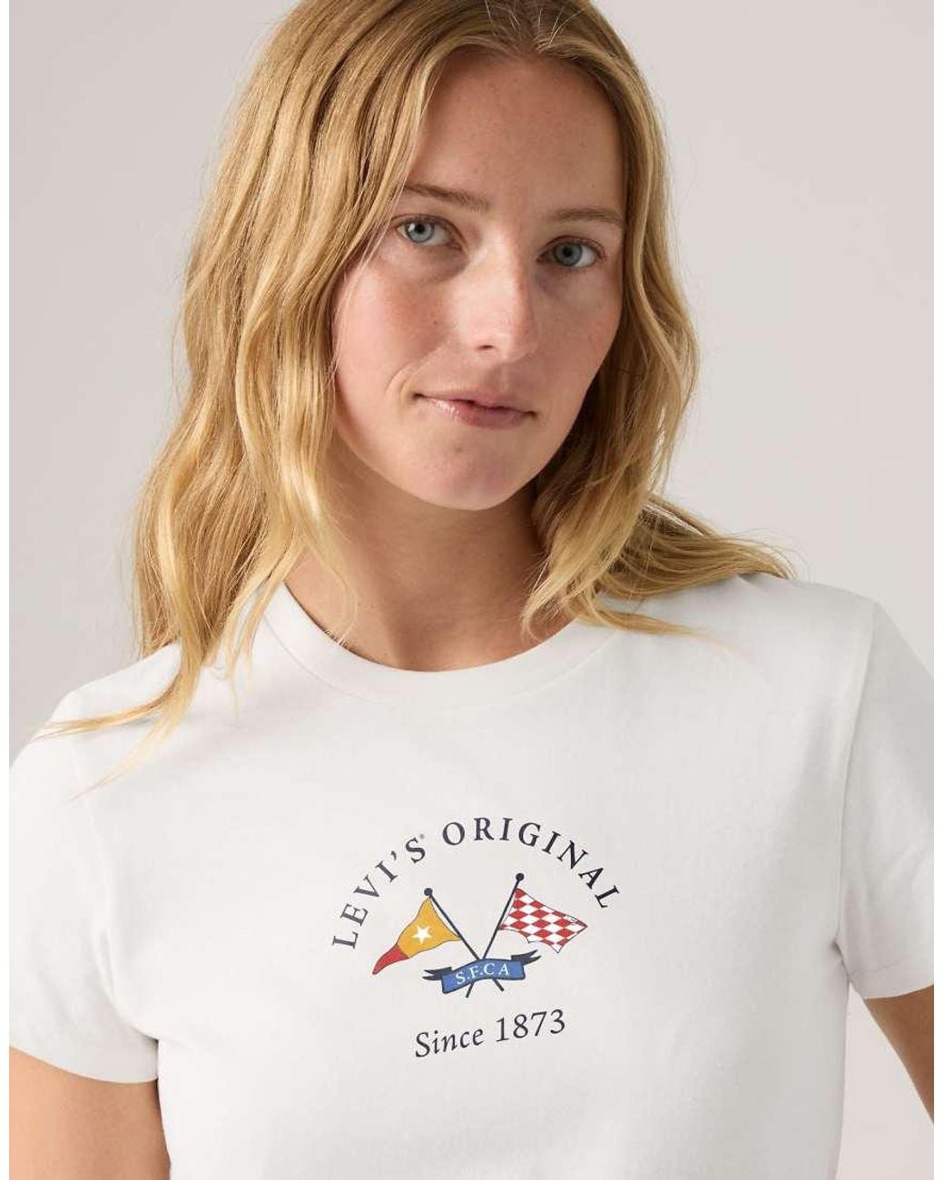 Levi's White Lse The Perfect Tee Ophelia Floral Bw Fi