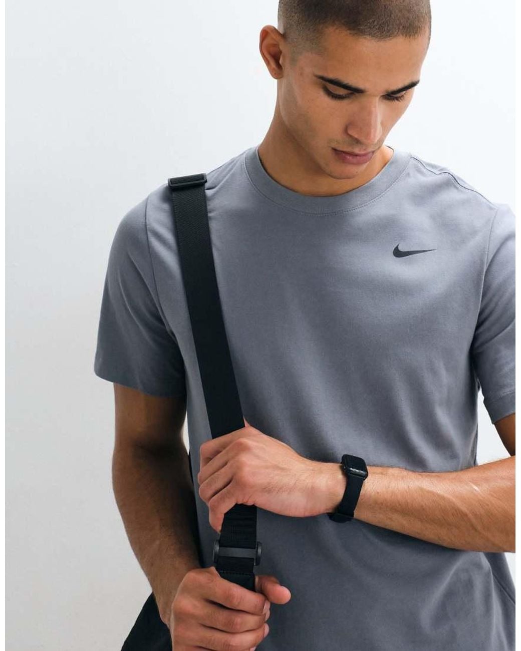 Nike Blue Dri-Fit Cotton T-Shirt for men