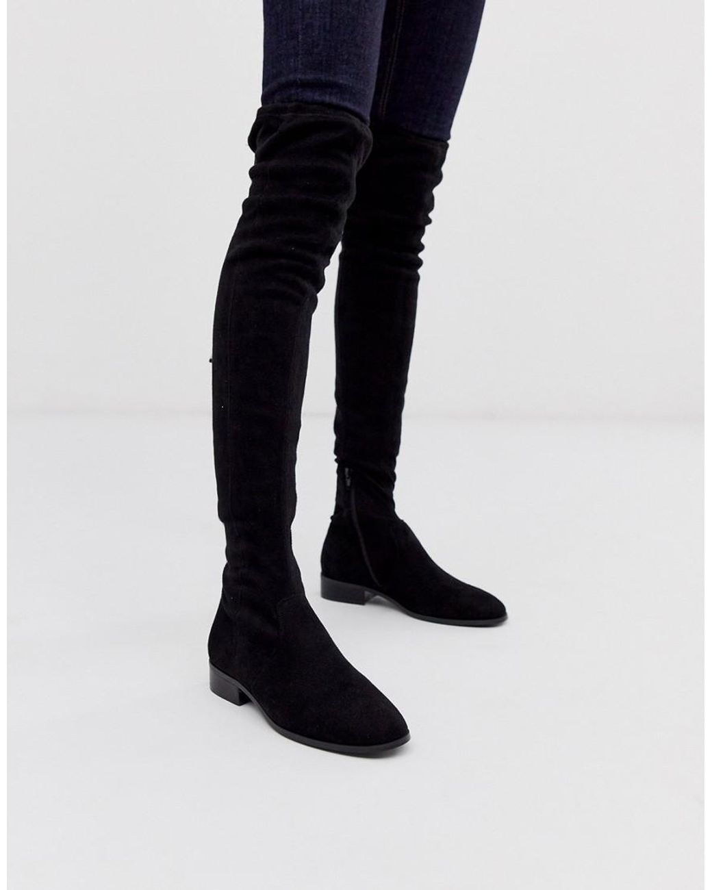 FlacheOberschenkelhohe Kayden Stiefel Schwarz Kayden In Kayden In FlacheOberschenkelhohe Schwarz Stiefel cAjR4q5L3