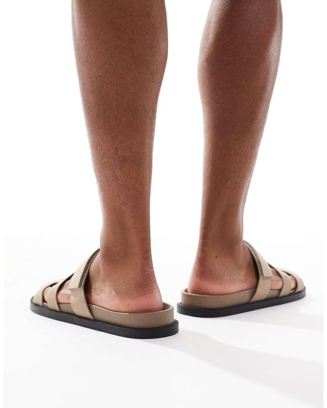 SEQWL Brown Sandals With Straps for men