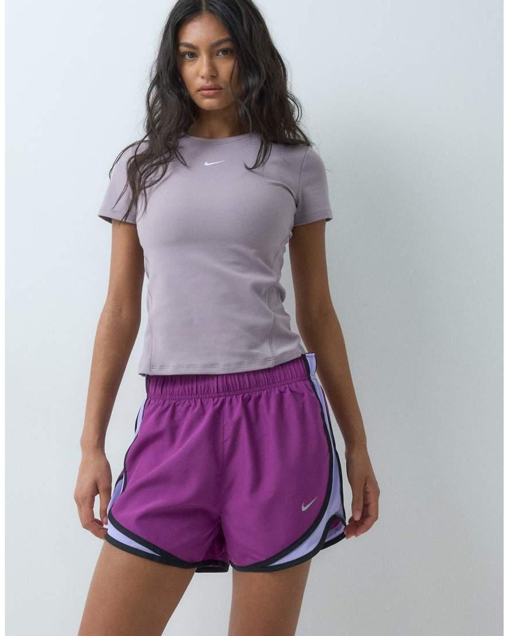 Nike Purple Tempo Dri-fit Mid-rise 3inch Short