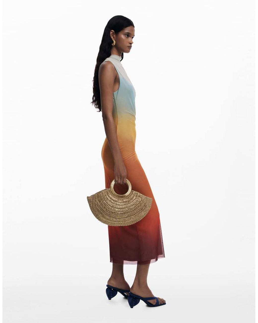Desigual Yellow Ombre Tulle Dress