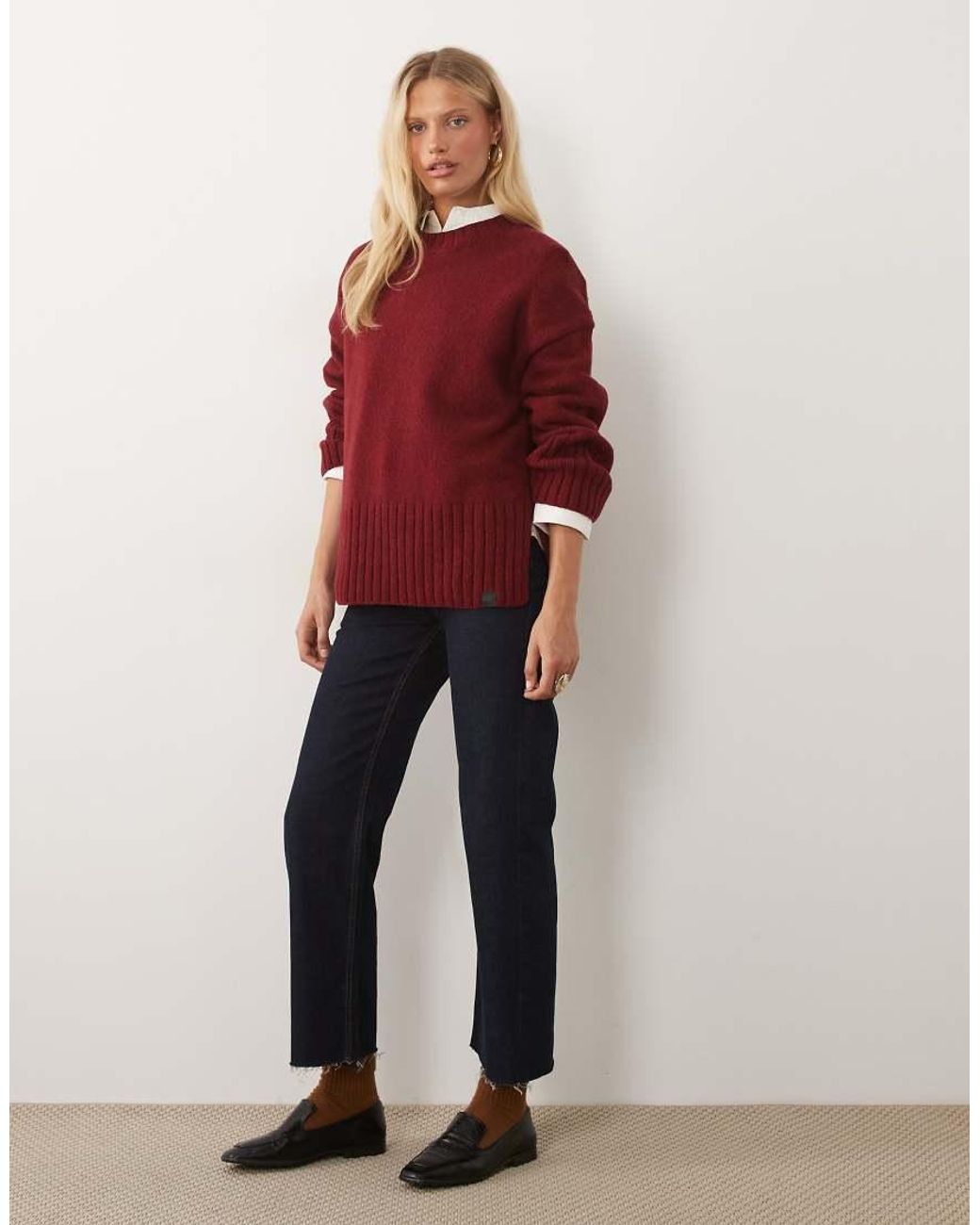 Barbour Red Gaia Knitted Jumper