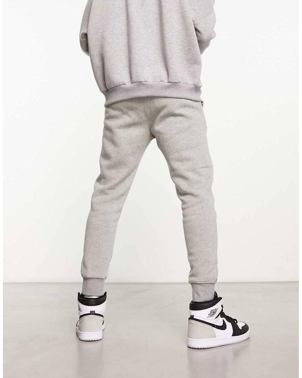 Nike Gray Club Cuffed Joggers for men