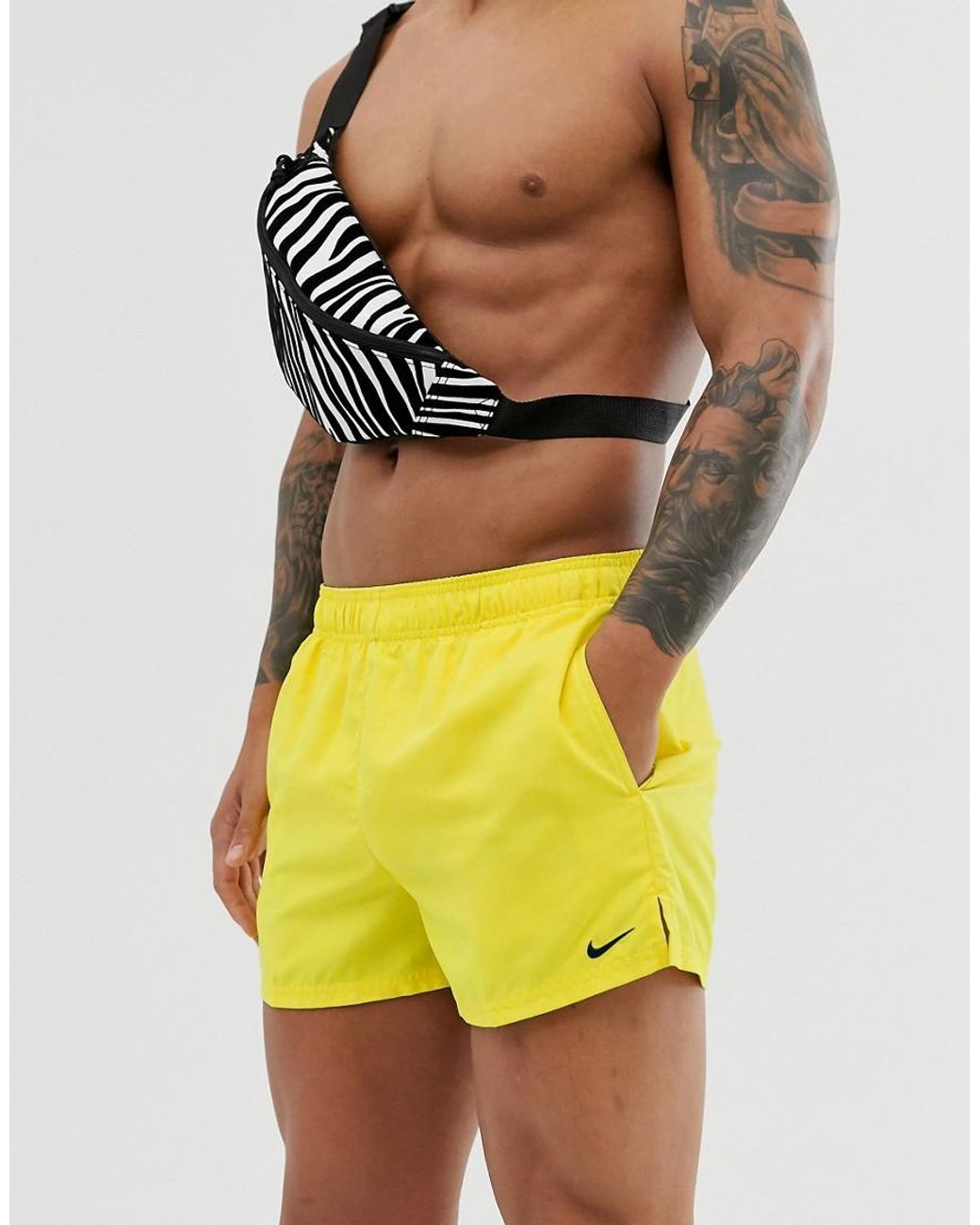 Nike Synthetic Nike Swim Super Short Swim Shorts in Yellow for Men | Lyst