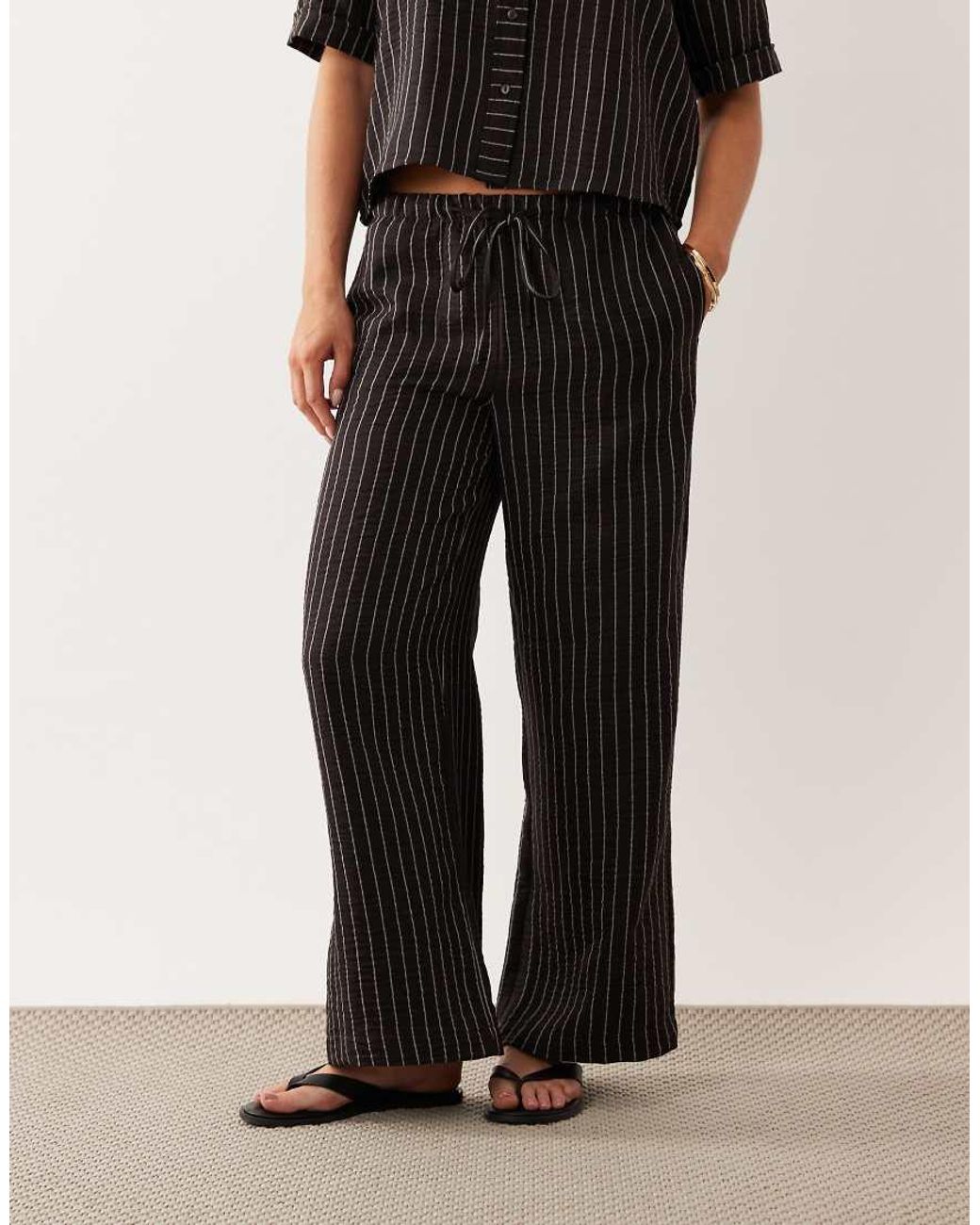 JDY Petite Black Wide Leg Trousers Co-ord