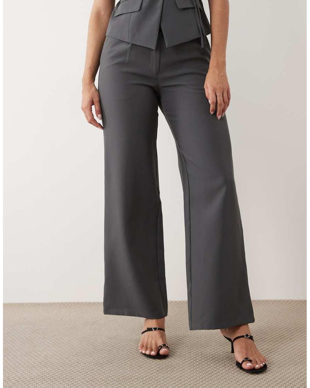 Kaiia Blue Exclusive Tailored Wide Leg Trousers Co-Ord