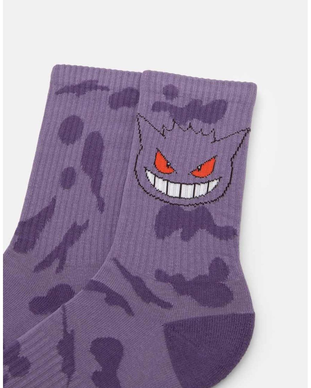 Pull&Bear Purple Pokémon Gengar Socks for men