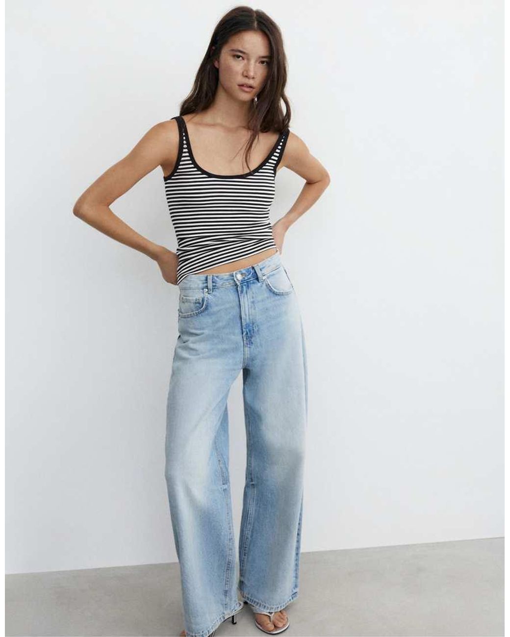 Pull&Bear Blue Modal Tank Top