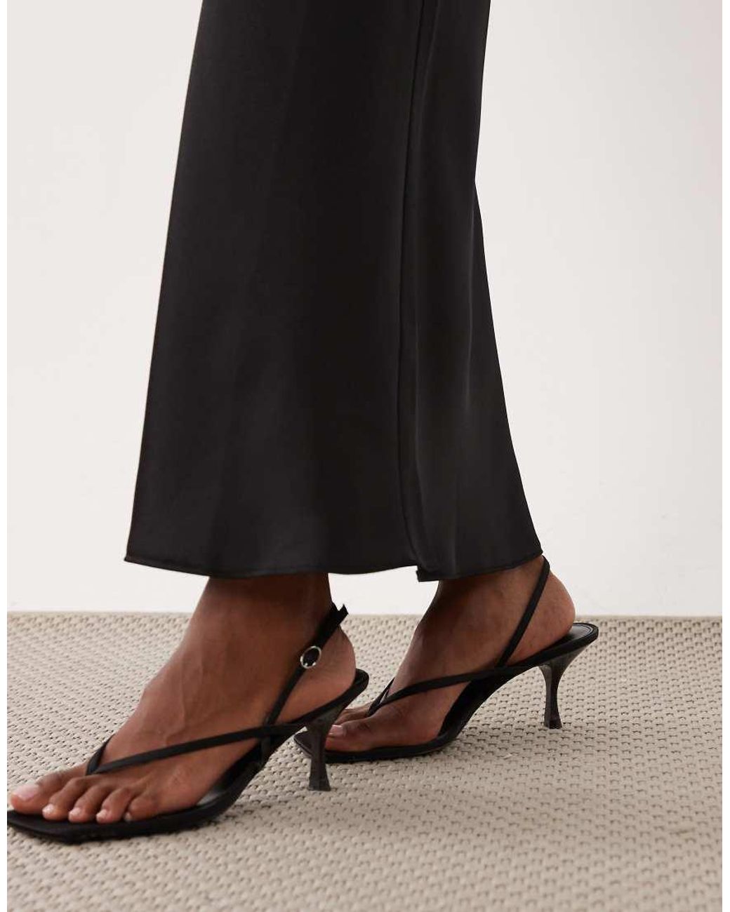 New Look White Satin Bias Maxi Skirt