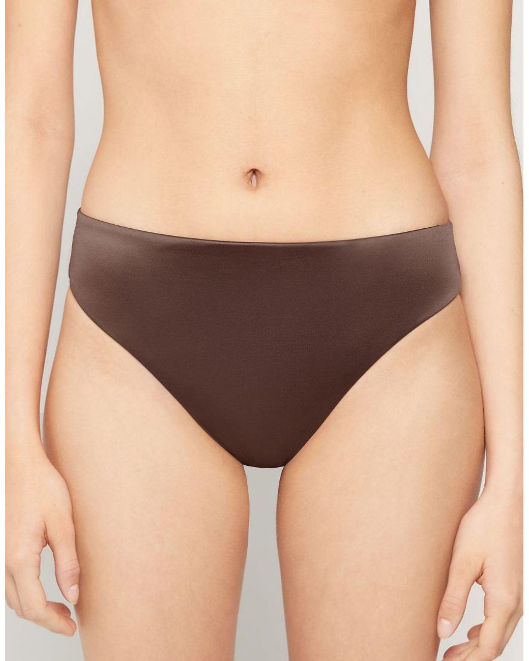 Tezenis Brown Choco Classic Shiny Glam Bikini Bottoms