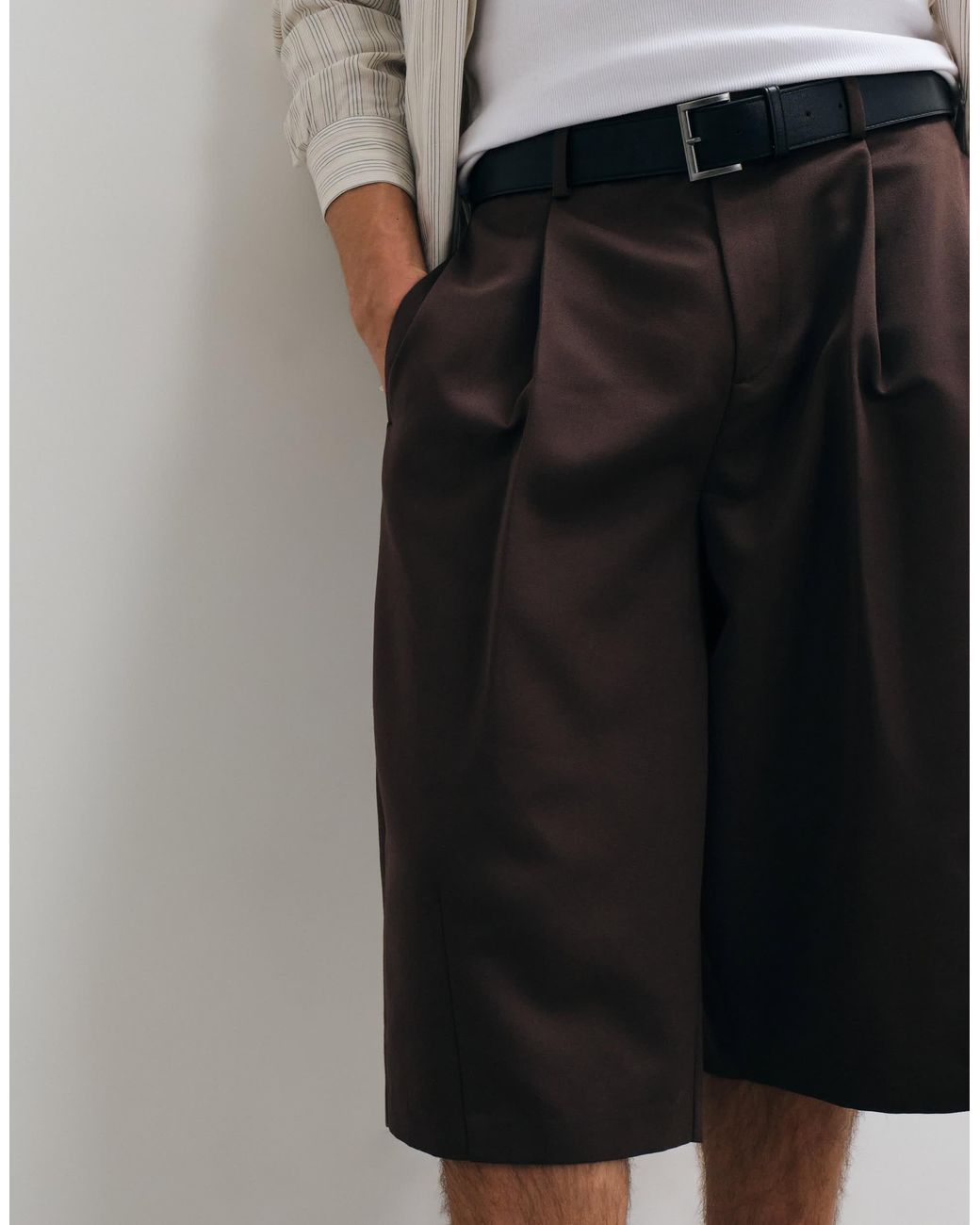 ASOS Black Tailored Barrel Short for men