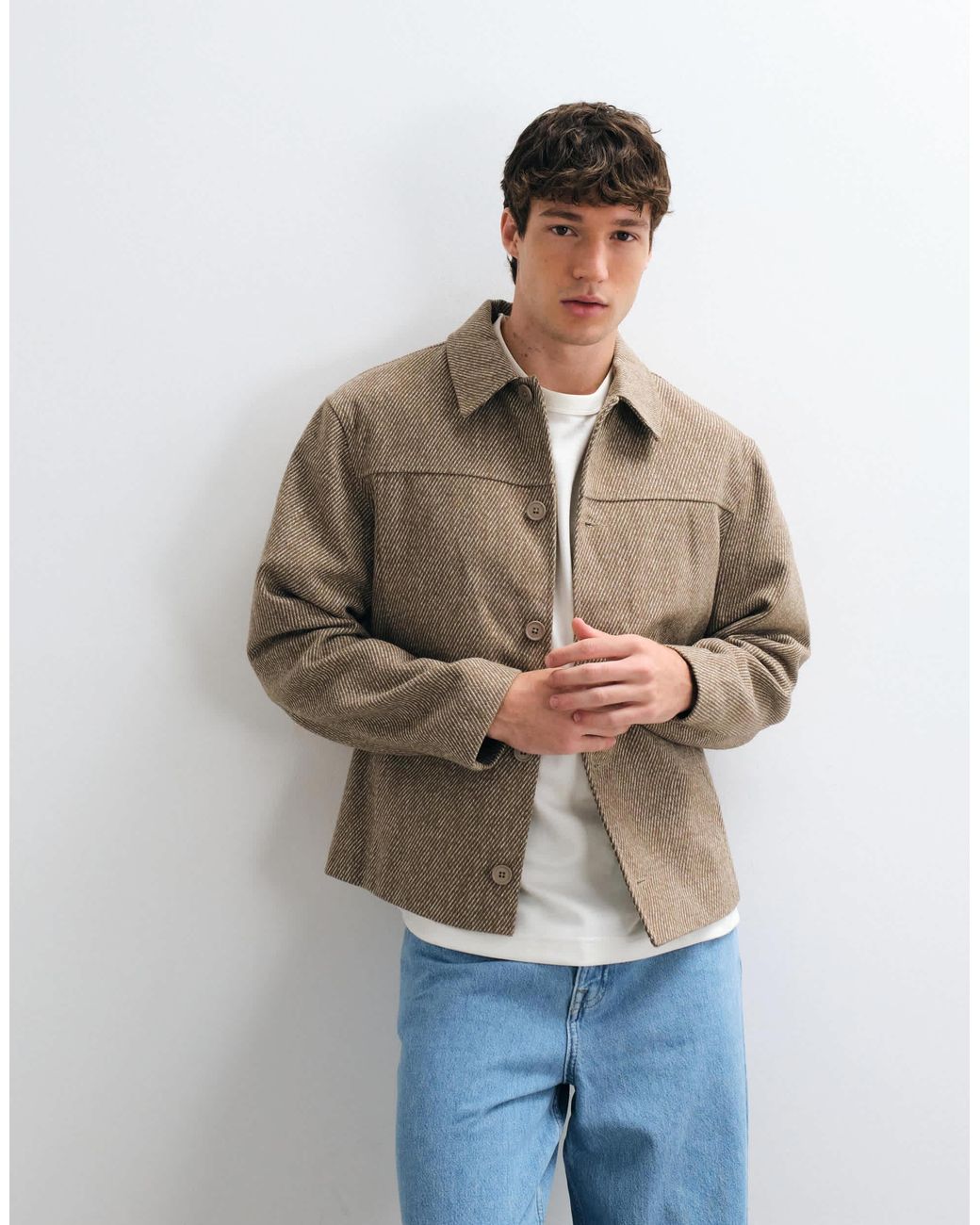 ASOS Natural Wool Look Jacket for men