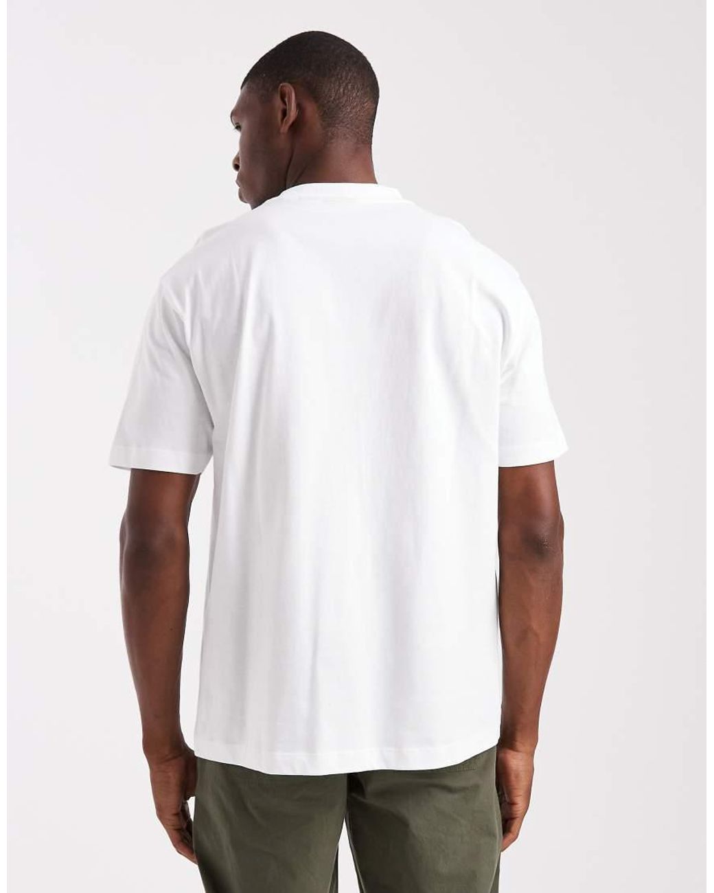 ASOS White Relaxed T-shirt With Text Graphic for men