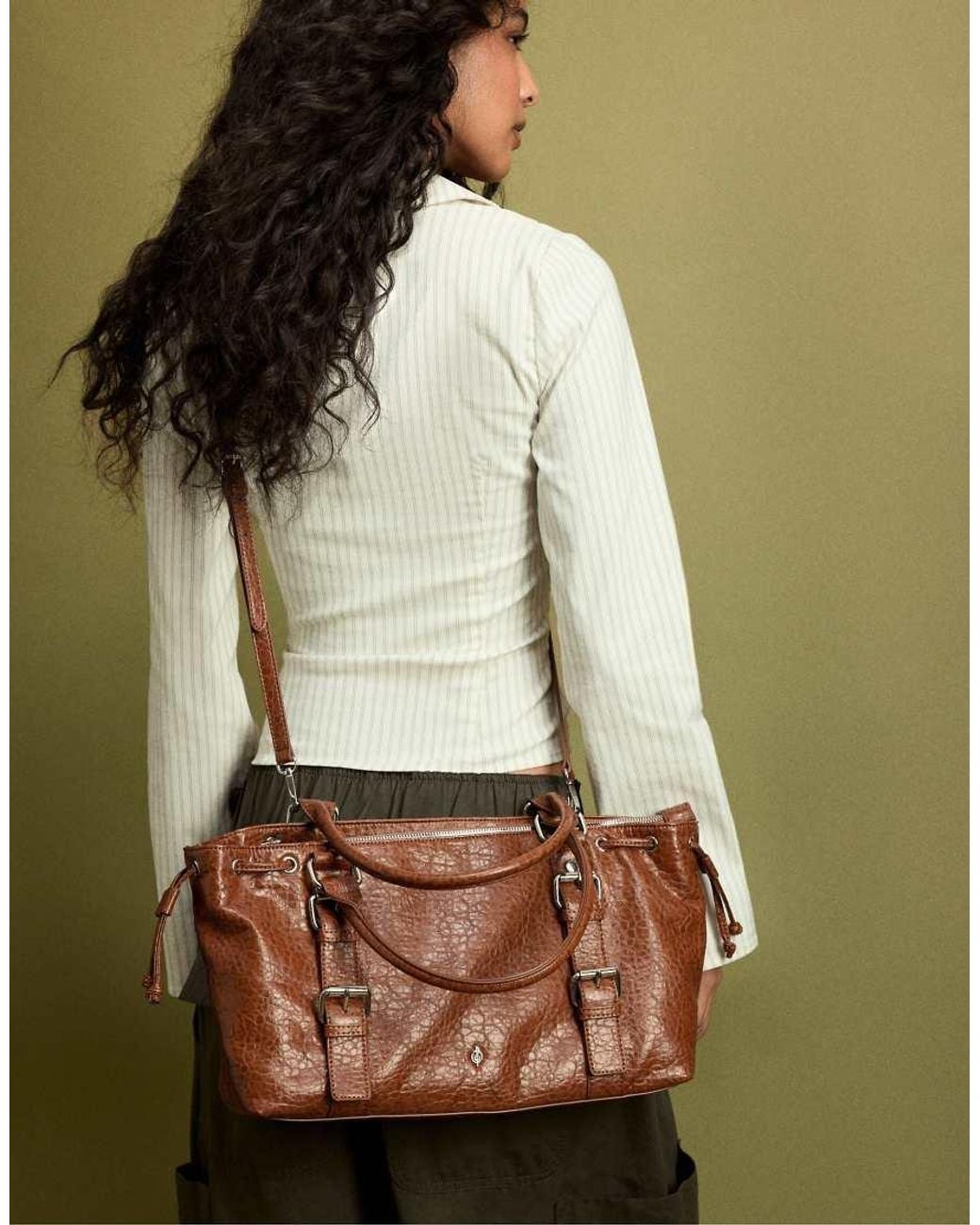 Stradivarius Brown City Crossbody Bag