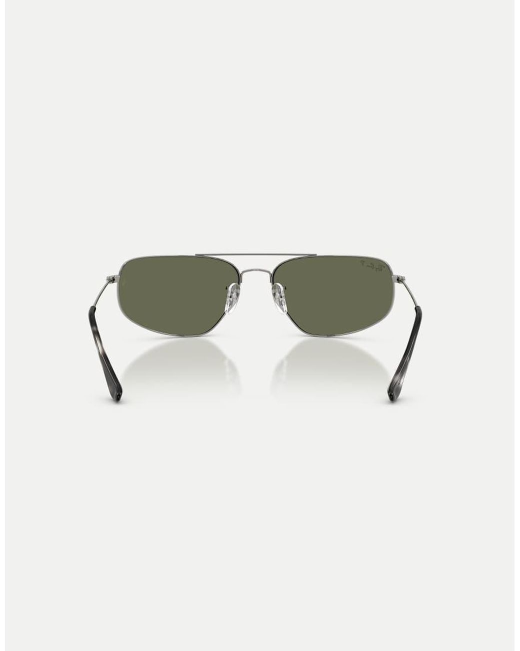 Ray-Ban Gray Rb3780 Rectangle Polarised Sunglasses With Lens