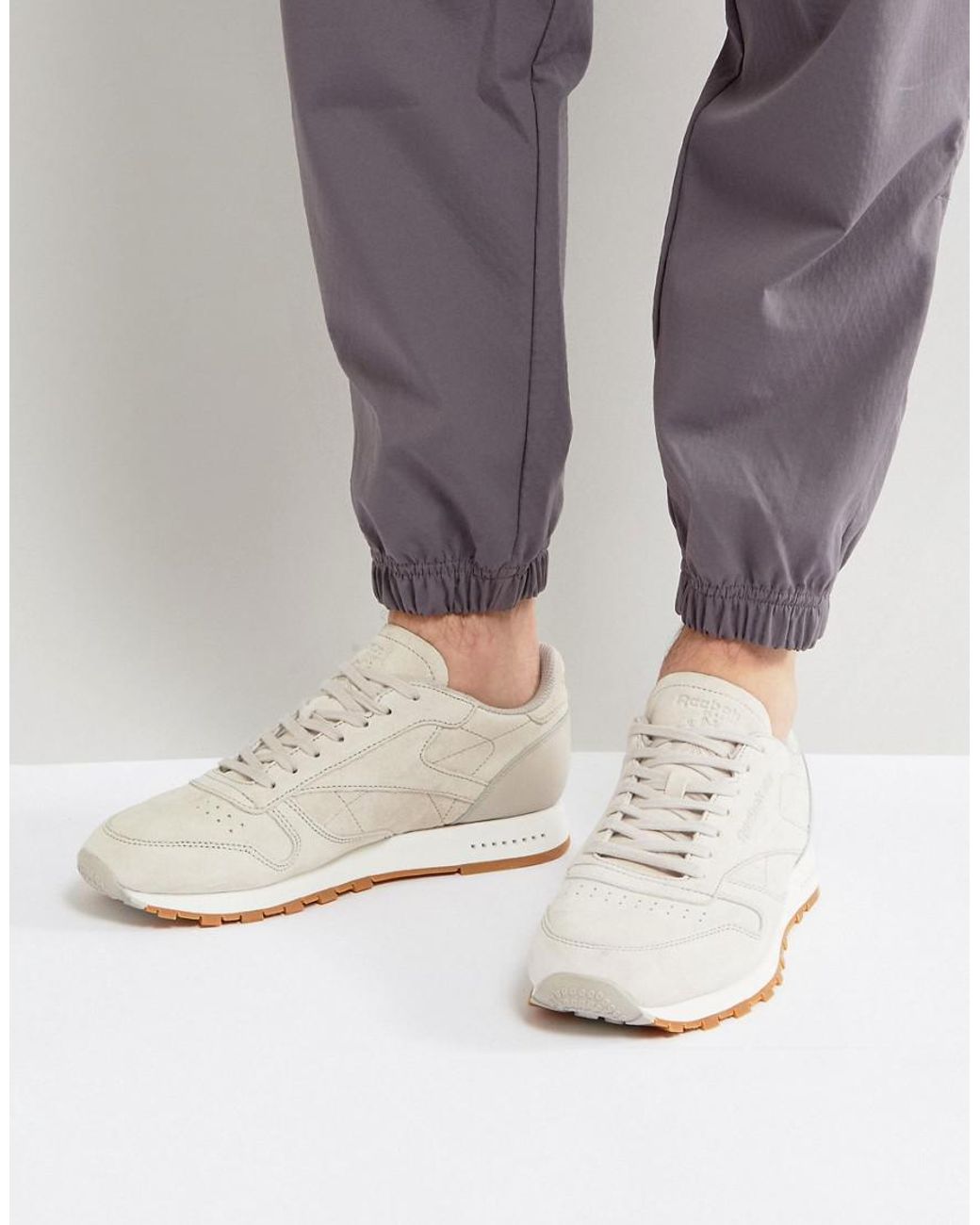 Reebok Classic Leather Gum Sole In Beige in Natural for Men | Lyst Australia