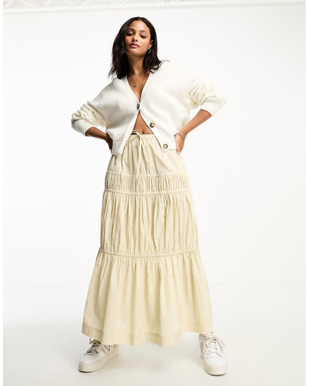 Monki White Knit Cardigan