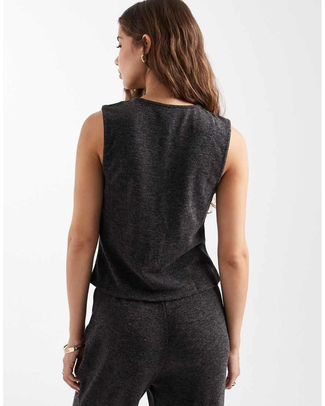 ONLY Black High Neck Waistcoat Co-Ord