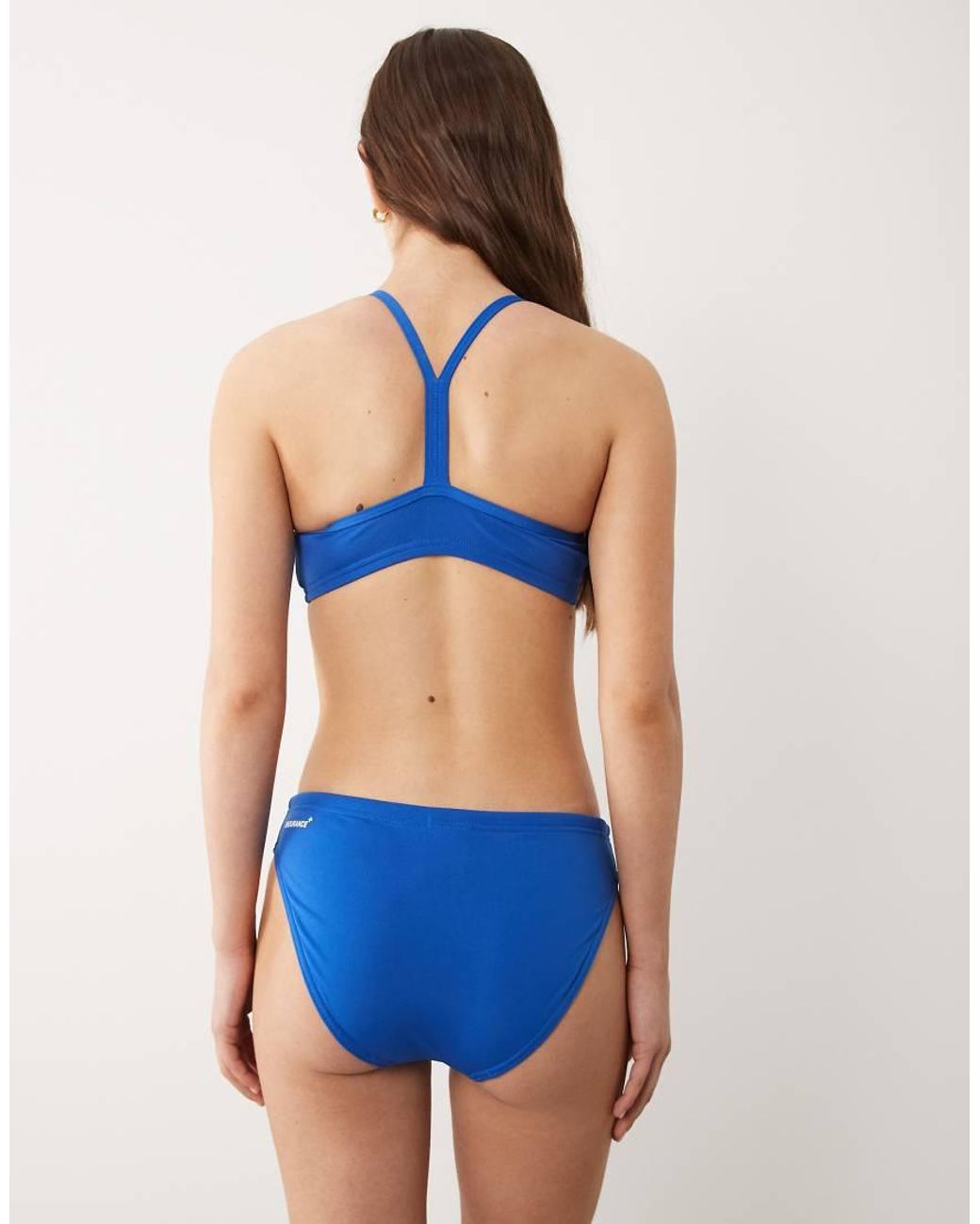 Speedo Blue Endurance+ Logo Thin Strap Bikini