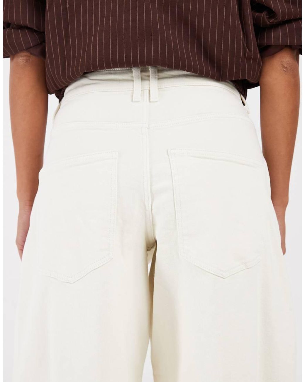 Only Petite Brown Tamy Barrel Jeans