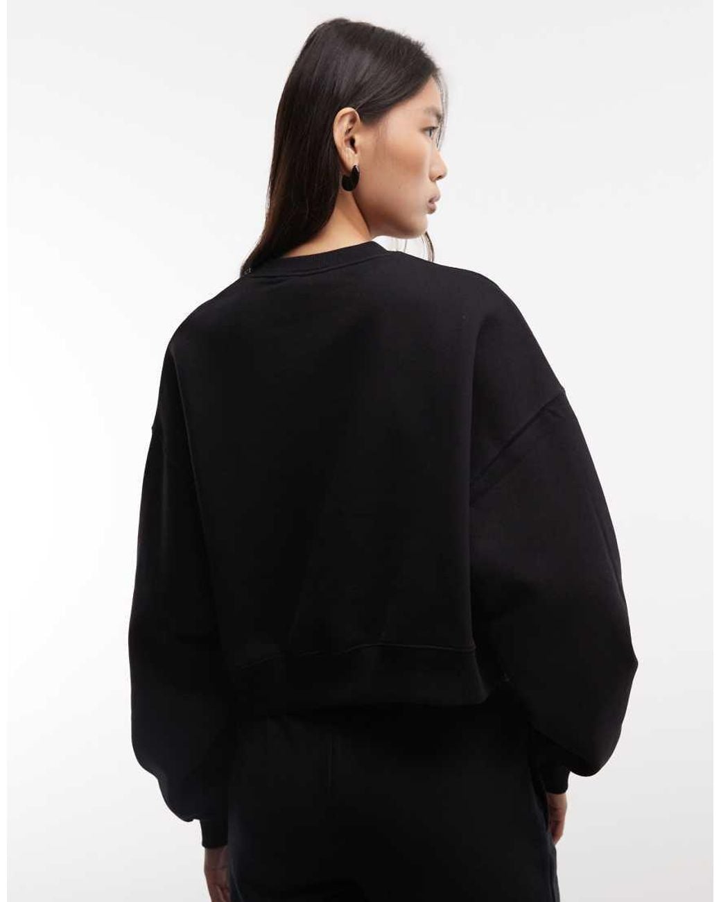 Nike Black Studio Fleece Mid-Weight Graphic Print Sweat