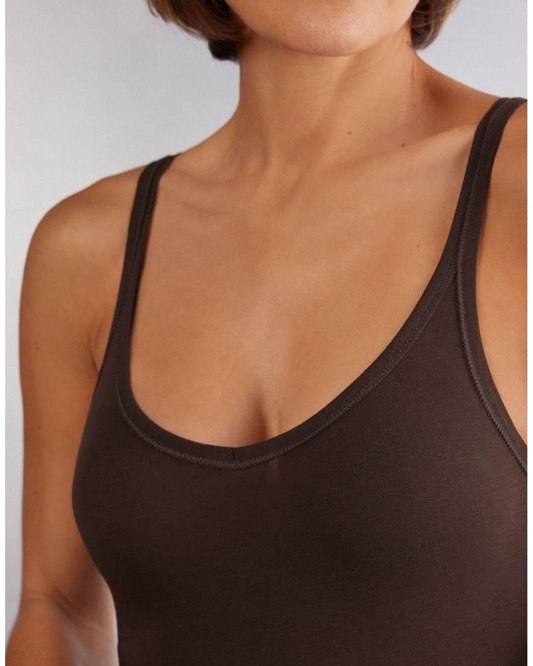 Intimissimi Black Ultralight Cotton Vest Body