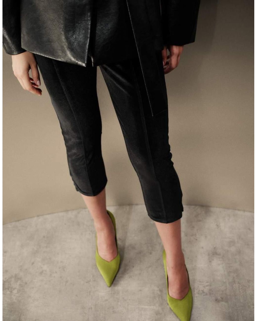 TOPSHOP Capribroek Van Fluweel in het Brown