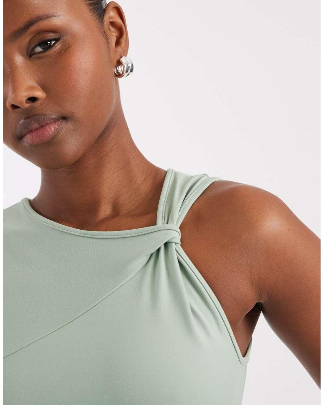 Nike Green Nike One Training Asymmetric Tank Top