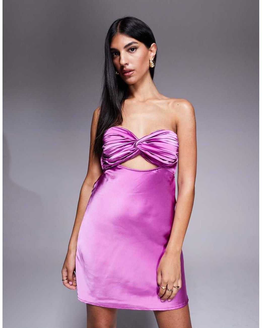 Princess Polly Pink Satin Open Back Mini Dress