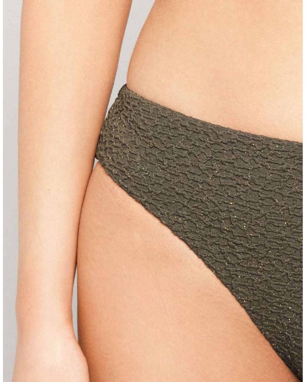 Tezenis Green Crinkle Dune Classic Bikini Bottoms