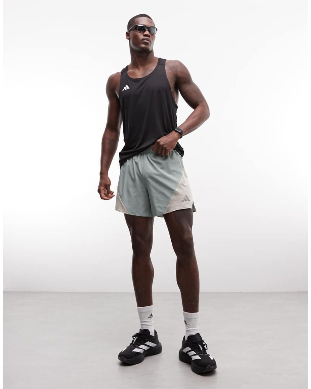 Adidas Originals White Adidas Running Adi365 Shorts for men