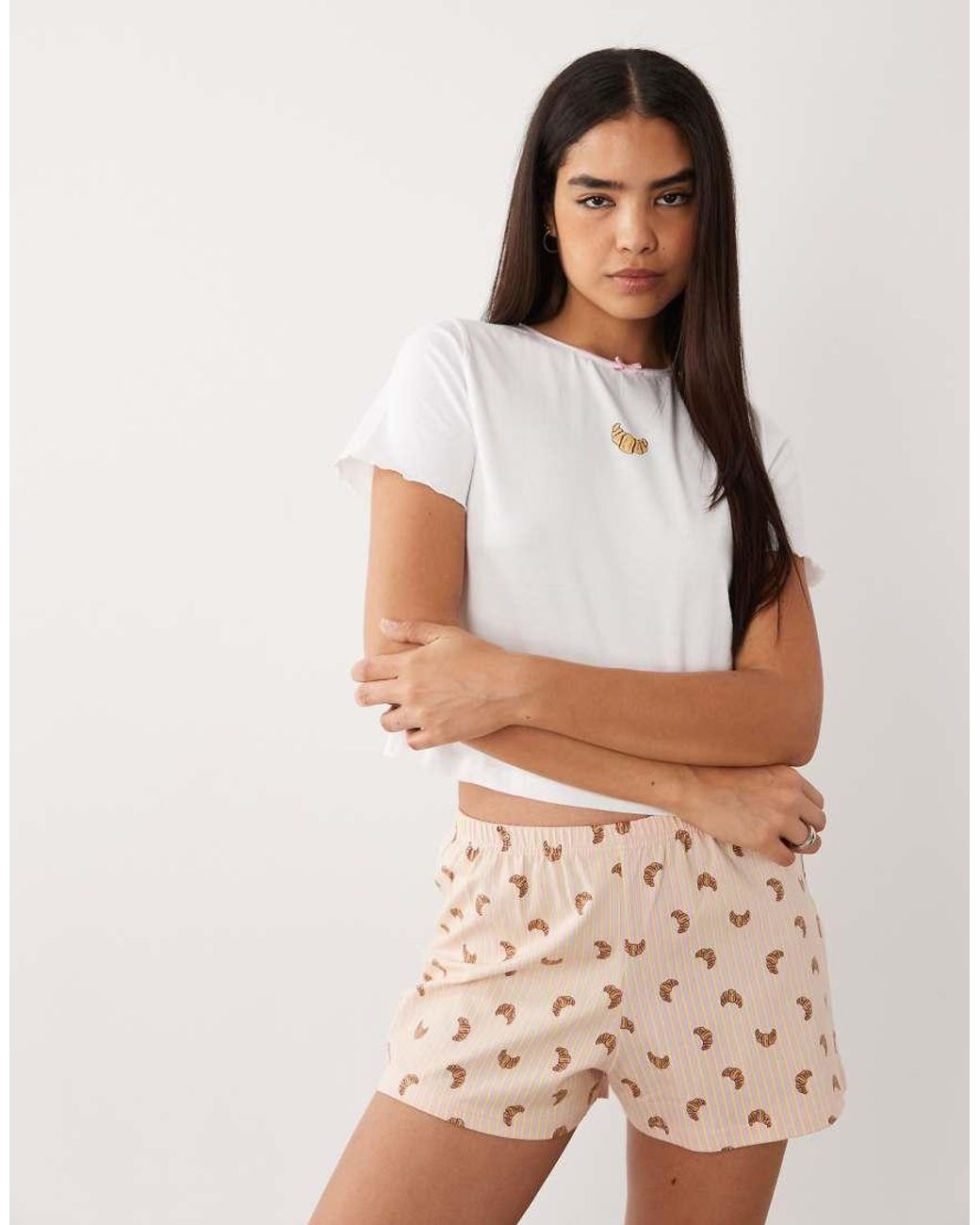 Wednesday's Girl Pink Wednesdays Girl Tee And Short Pyjama Set