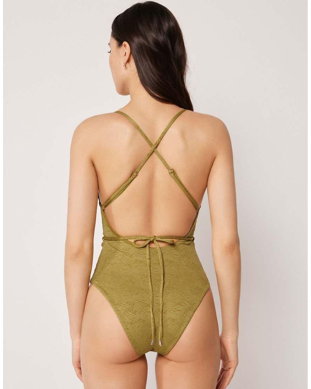 Calzedonia Green Swimsuit Wild Jungle