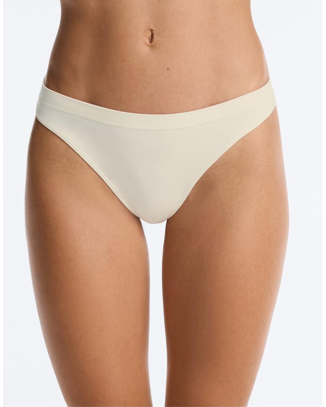 Oysho White 5 Polyamide-blend Seamless Brazilian Briefs