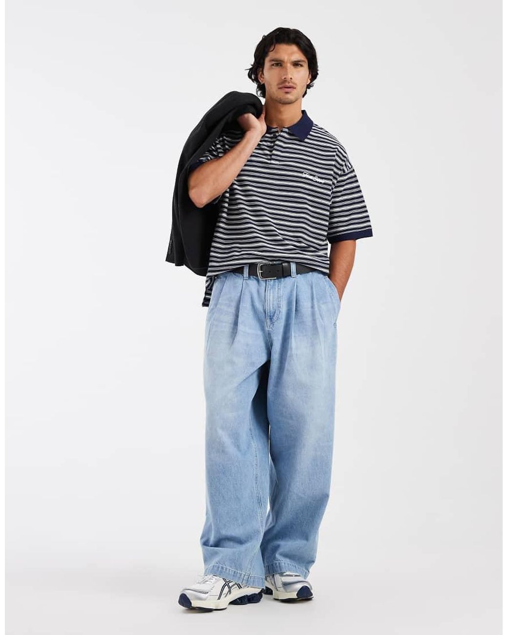 Cotton On Blue Box Fit Polo Shirt for men