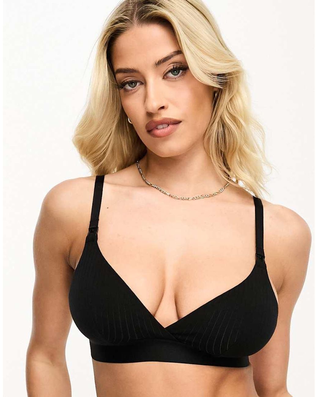 Lindex Black Mom Maternity Elastic Nursing Bra