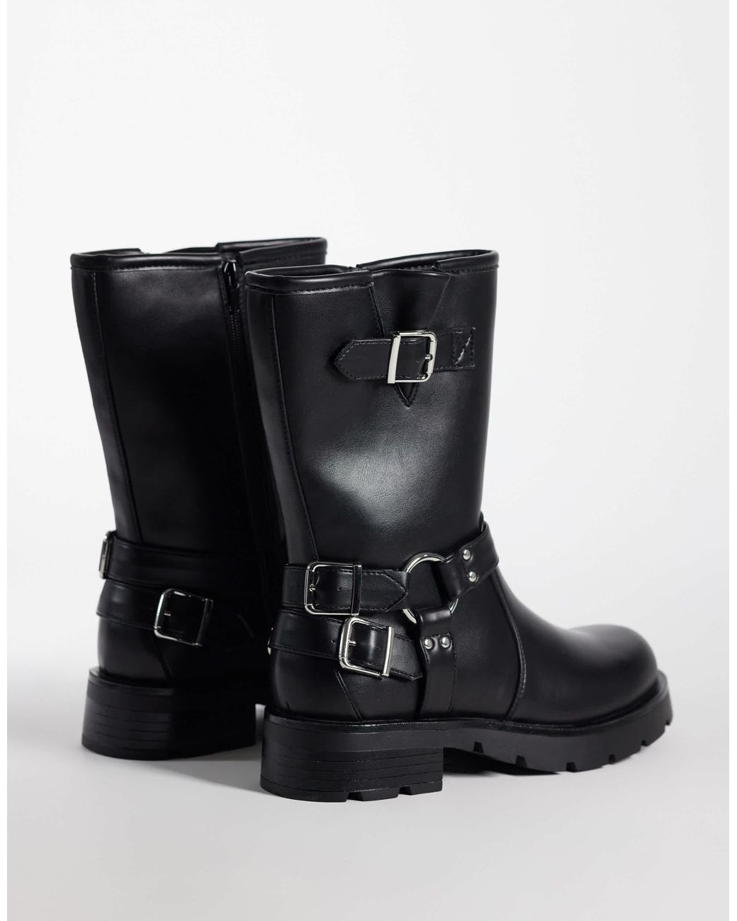Glamorous Black Biker-stiefeletten