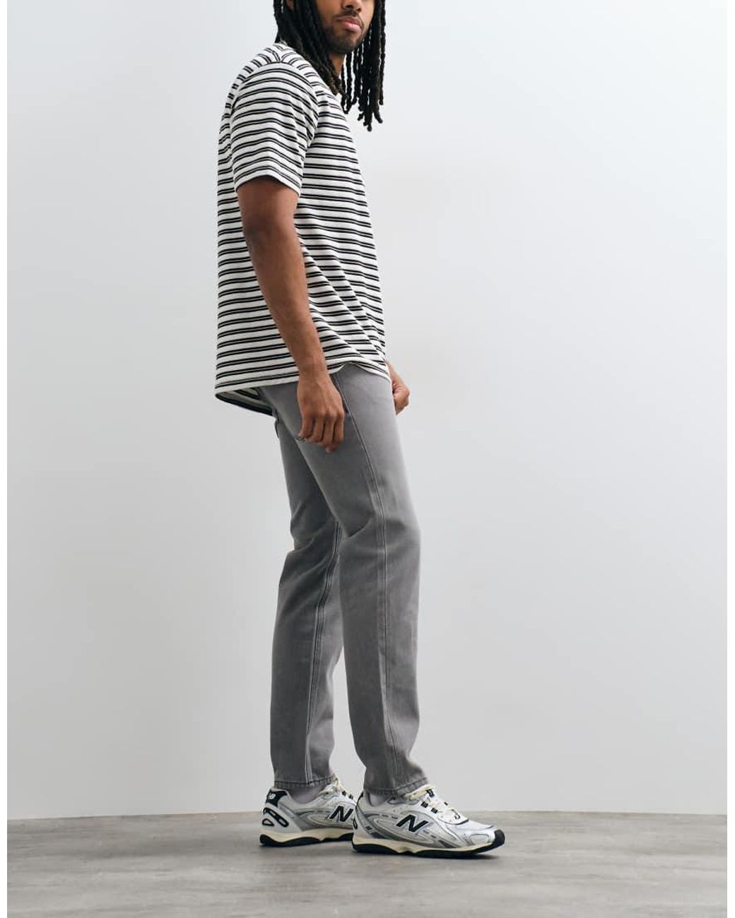 JJ Rebel Gray Noah Straight Jeans for men