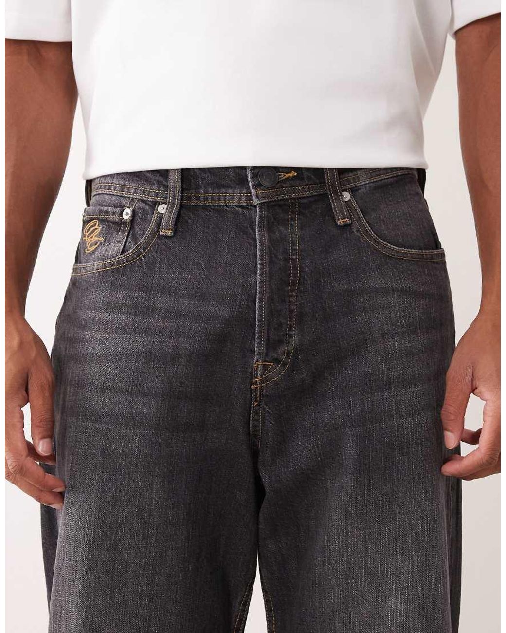 Jack & Jones Red Alex baggy Jeans for men
