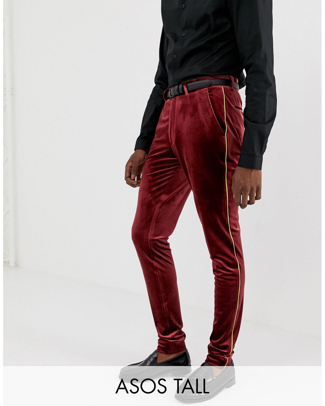 tall velvet trousers