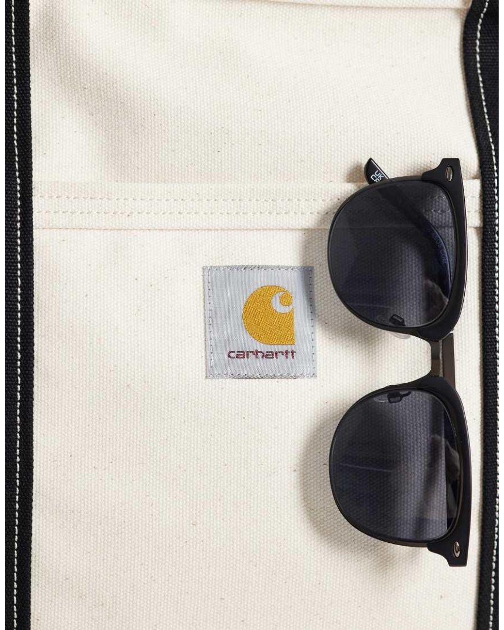 Carhartt White Canvas Beach Tote Bag