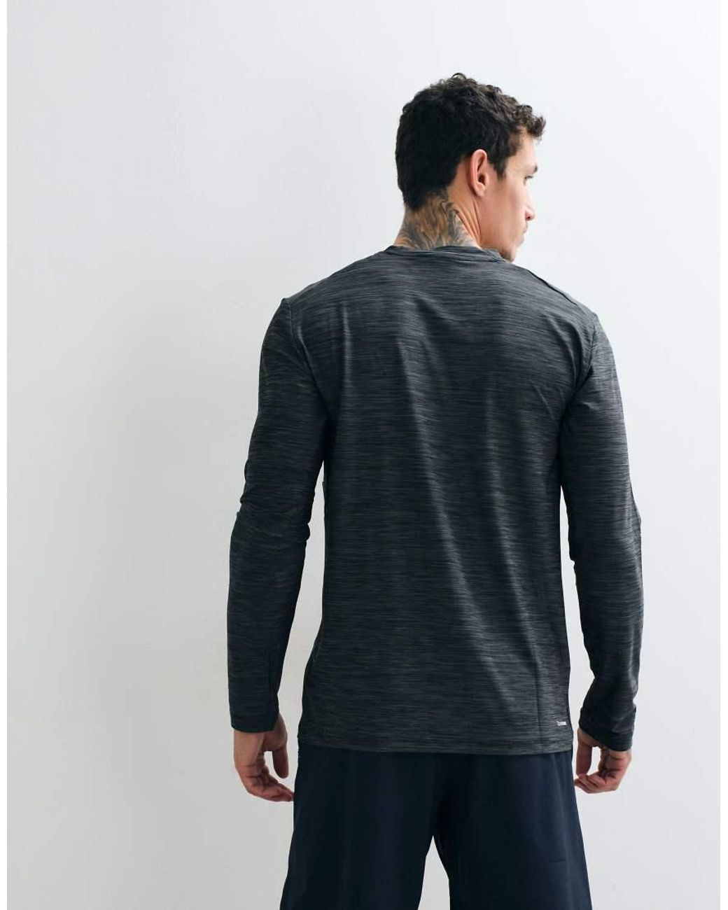 Adidas Originals Blue Adidas Training Essentials Long Sleeve Top for men